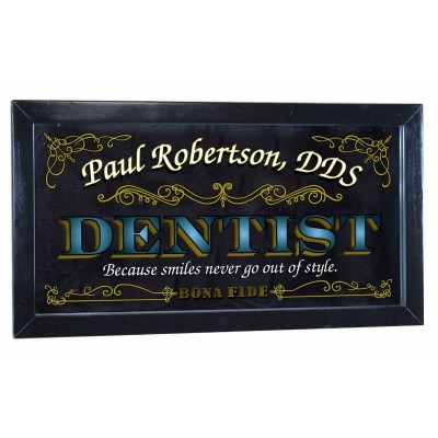 Dentist Personalized Bar Occupational Business Mirror Sign Pub Office 12" X 26"   263870306950